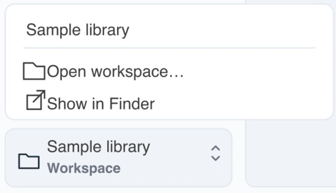 Pocket Orbit workspace chooser